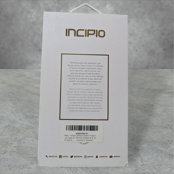 Q2. Incipio Design Series Case for Apple iPhone Xs Max - Red/Gold Ombre Glitter - Picture 2 of 2